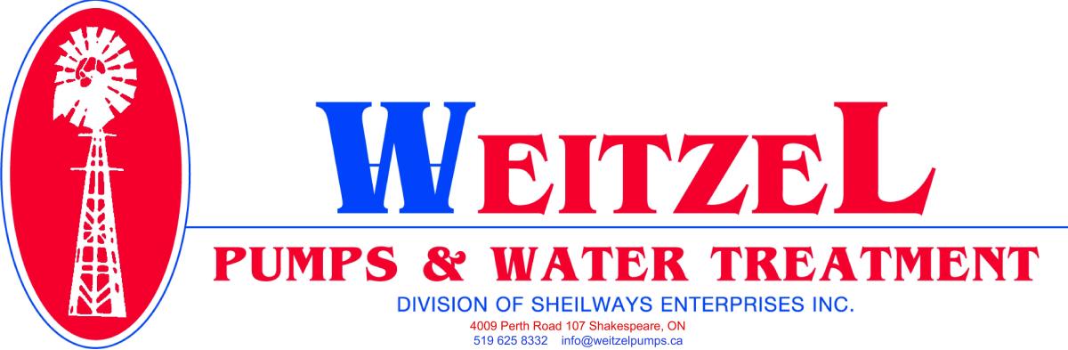 The Weitzel logo which has a windmill, and the W of Weitzel is blue.